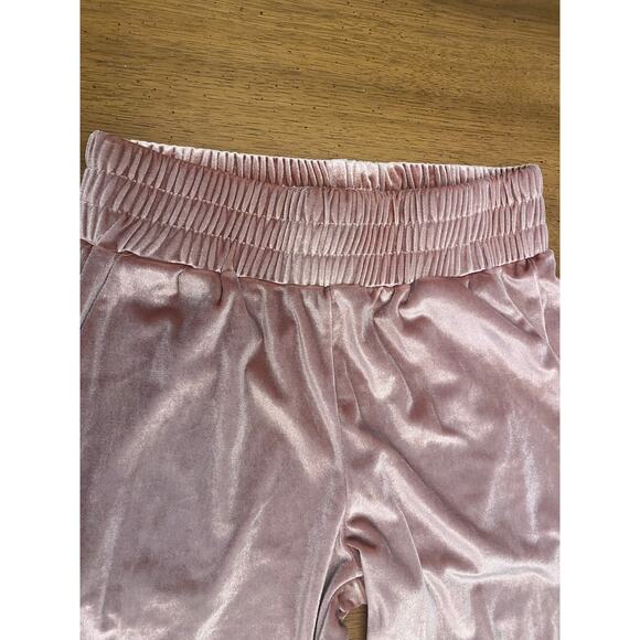 Regina George Cool Mom Y2K Pink Velour Track Pants Pockets‎ Elastic Waist Medium - Picture 4 of 7